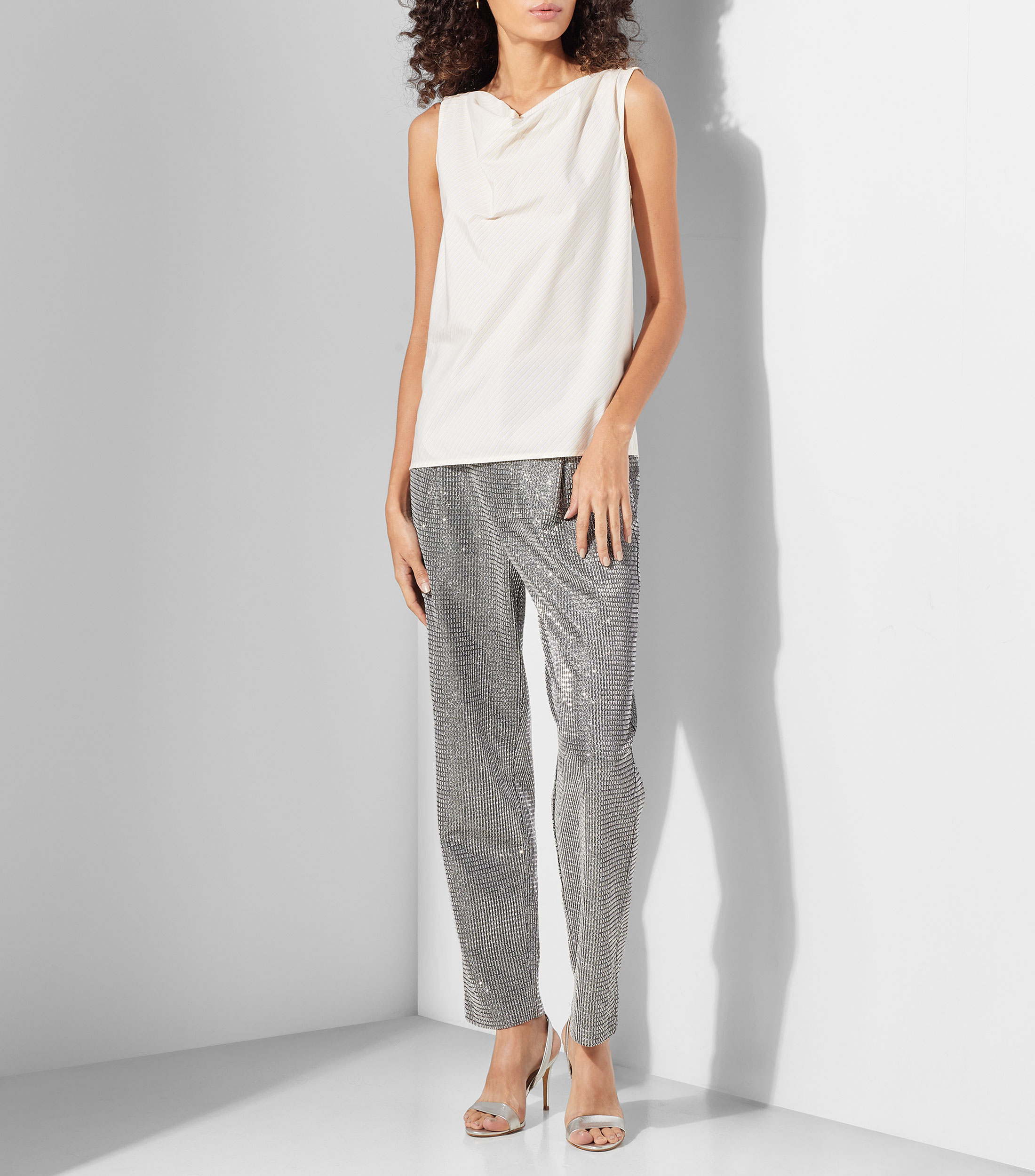 Blusa líneas sin mangas Mujer